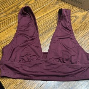 Mossimo longlineline deep v bikini top